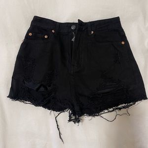 Black Talulah Denim Shorts